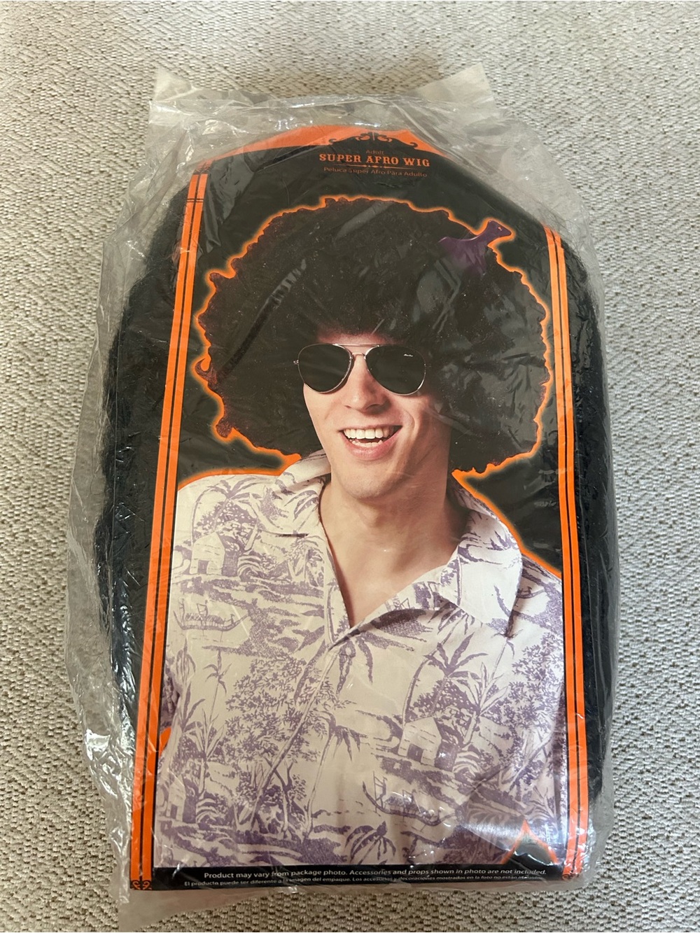 NWT Afro Wig for Men - Black Halloween Costume 60s 70s Disco